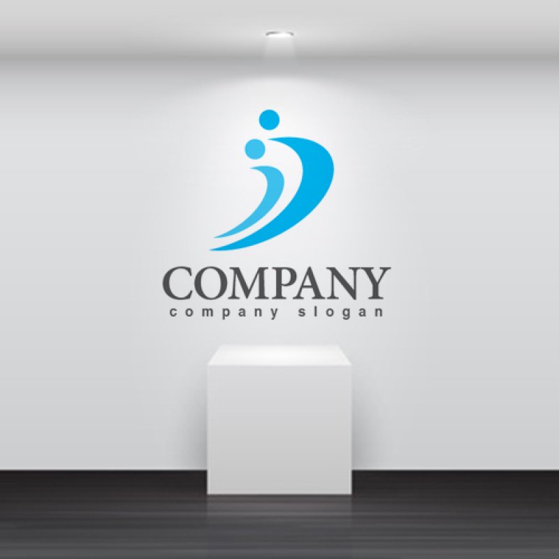 画像2: 人・曲線・ペア・協力・ロゴ・マークデザイン901 (2)