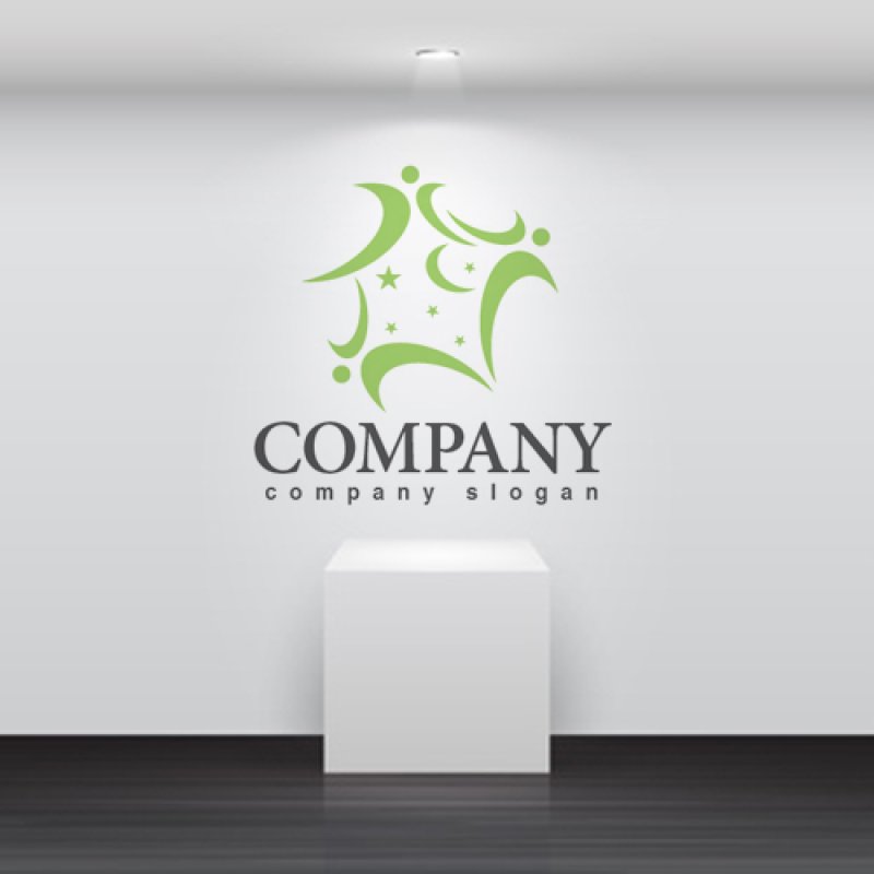 画像2: 人・星・月・曲線・ロゴ・マークデザイン902 (2)