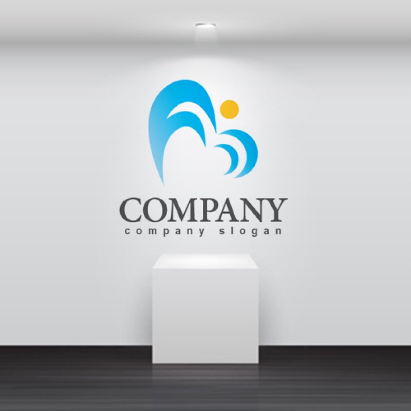 画像2: 人・曲線・ハート・グラデーション・ロゴ・マークデザイン914 (2)