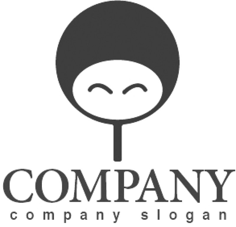 画像4: 人・団扇・顔・ロゴ・マークデザイン920 (4)