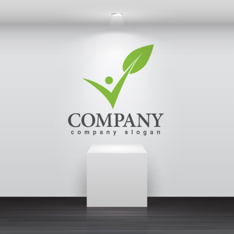 画像2: 人・V・葉・実り・成長・ロゴ・マークデザイン931 (2)