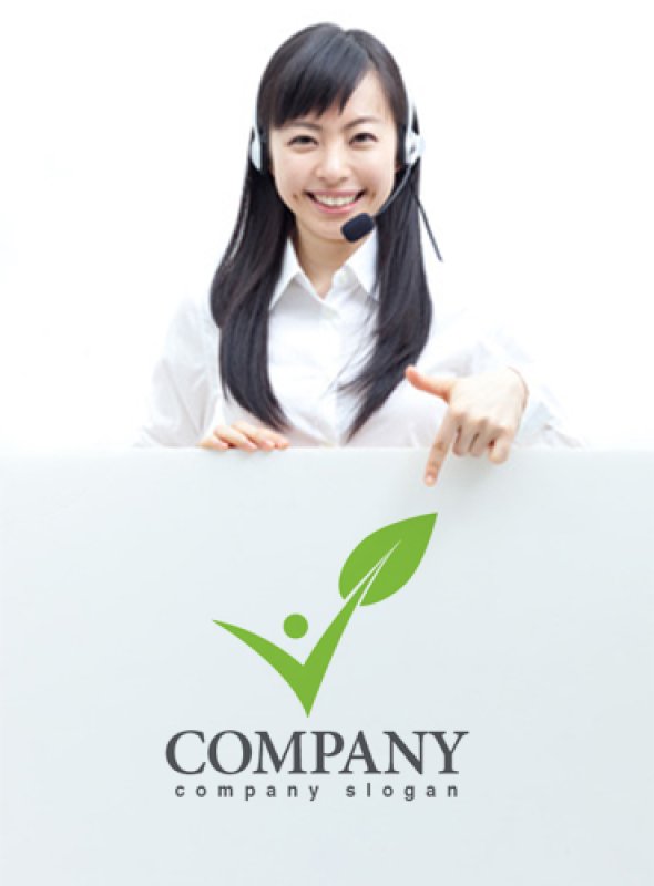 画像3: 人・V・葉・実り・成長・ロゴ・マークデザイン931 (3)