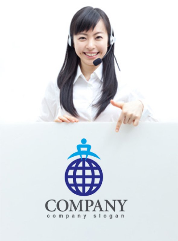 画像3: 人・地球・跳び箱・跳躍・ロゴ・マークデザイン954 (3)