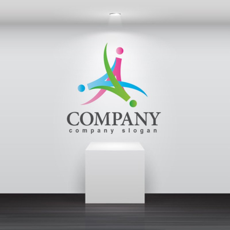 画像2: 人・融合・曲線・回転・ロゴ・マークデザイン962 (2)