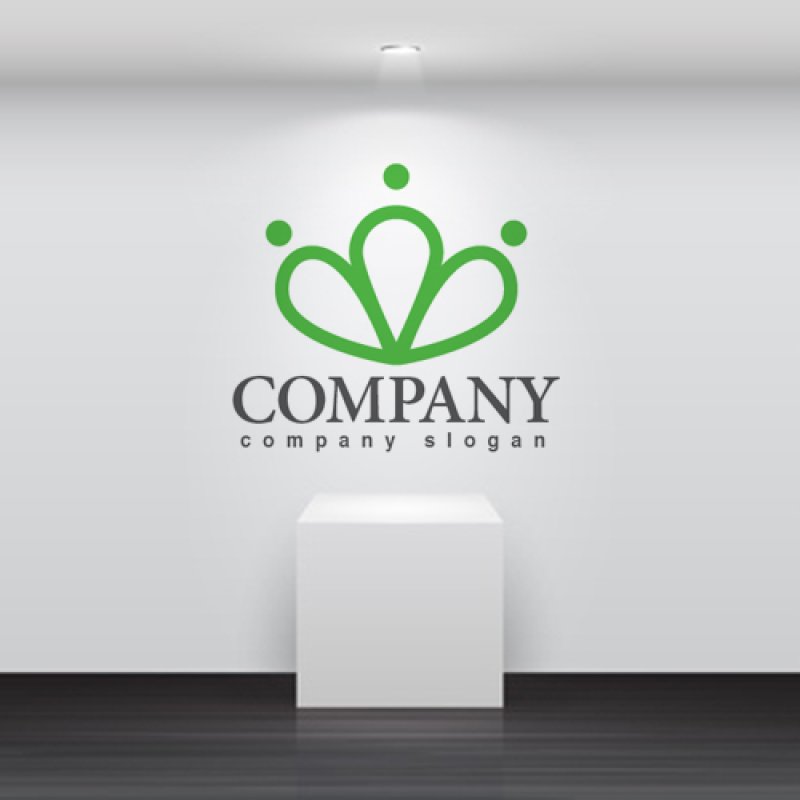 画像2: 人・花・王冠・ロゴ・マークデザイン974 (2)