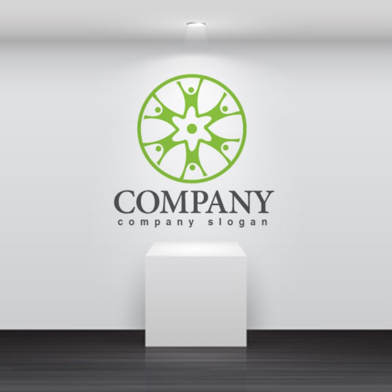 画像2: 人・花・輪・ロゴ・マークデザイン977 (2)