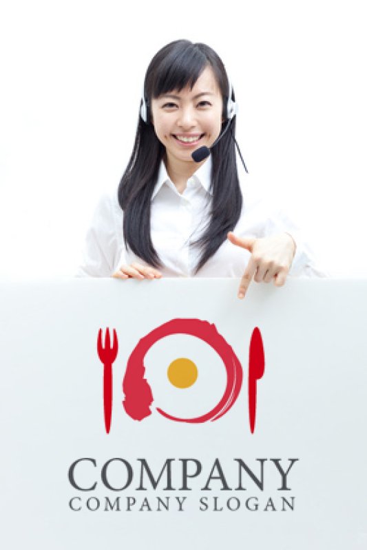 画像3: ナイフ・フォーク・皿ロゴ・マークデザイン019 (3)