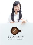 画像6: カップ・コーヒー・ハート・love・ロゴ・マークデザイン034 (6)