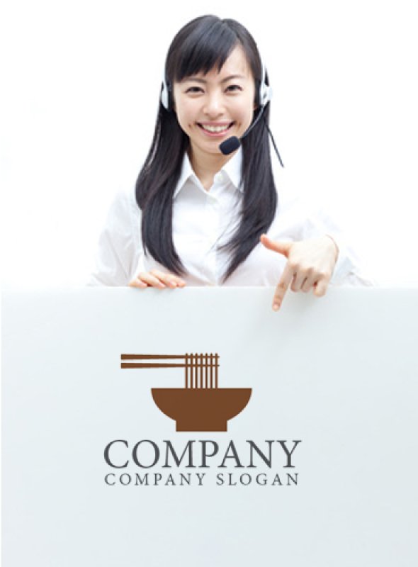 画像3: 麺・箸・ラーメン・お椀・ロゴ・マークデザイン050 (3)