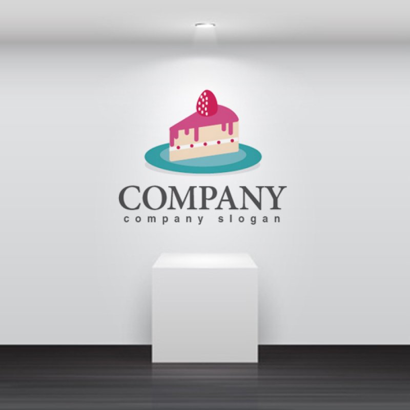 画像2: ケーキ・　いちご・　お皿・ロゴ・マークデザイン052 (2)