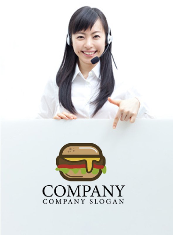 画像3: ハンバーガー・　パン・ロゴ・マークデザイン055 (3)