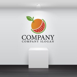 画像2:  果物・フルーツ・オレンジ・スイカ・ロゴ・マークデザイン062