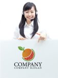 画像3:  果物・フルーツ・オレンジ・スイカ・ロゴ・マークデザイン062 (3)