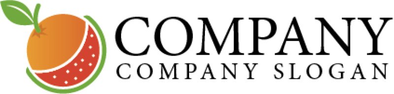 画像5: 果物・フルーツ・オレンジ・スイカ・ロゴ・マークデザイン062 (5)