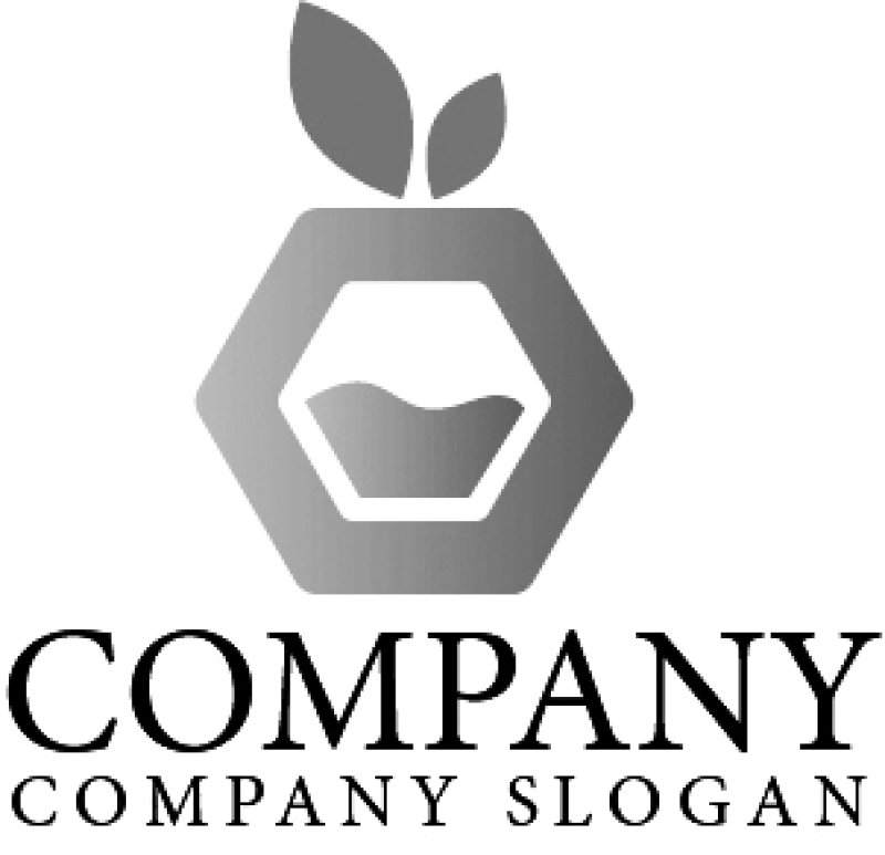 画像4: 果物・フルーツ・オレンジ・ジュース・六角形・ロゴ・マークデザイン067 (4)