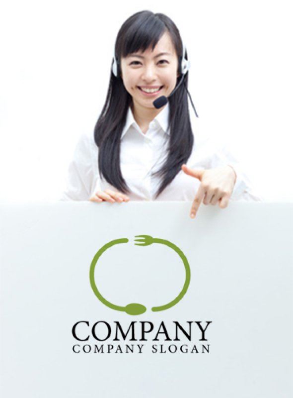 画像3: スプーン・フォーク・輪・ロゴ・マークデザイン075 (3)