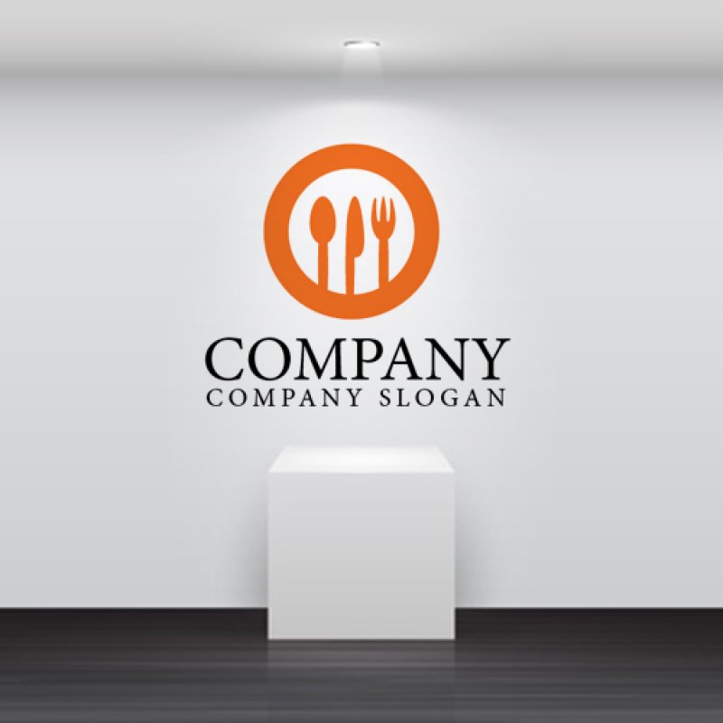 画像2: ナイフ・フォーク・スプーン・輪・ロゴ・マークデザイン078 (2)