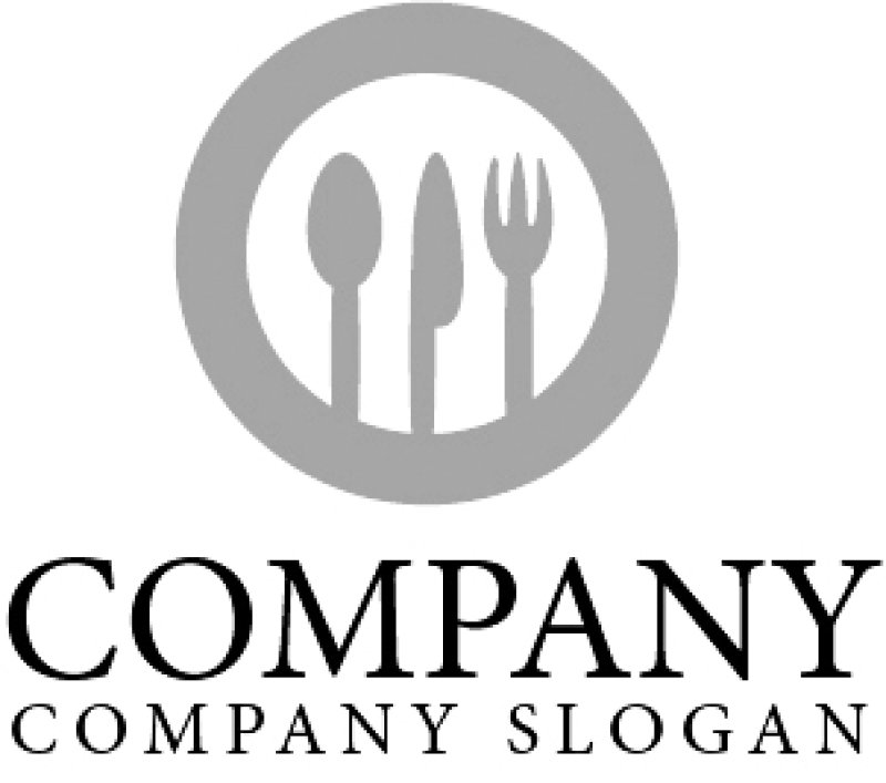 画像4: ナイフ・フォーク・スプーン・輪・ロゴ・マークデザイン078 (4)