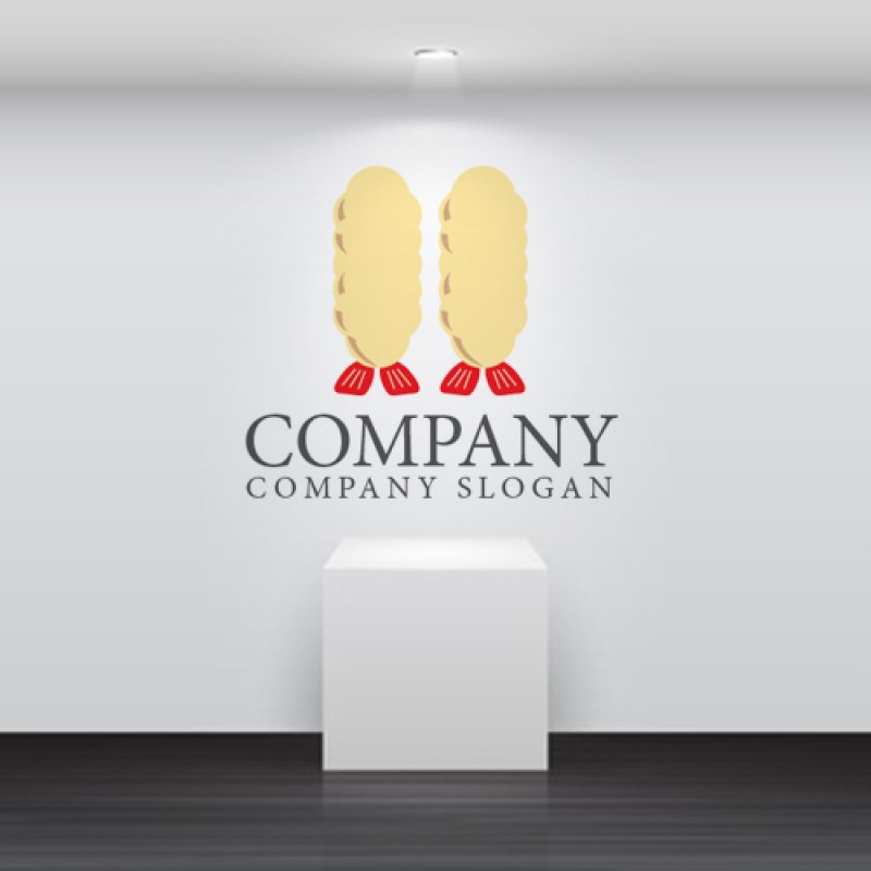 画像2: えび・天ぷら・ロゴ・マークデザイン085 (2)