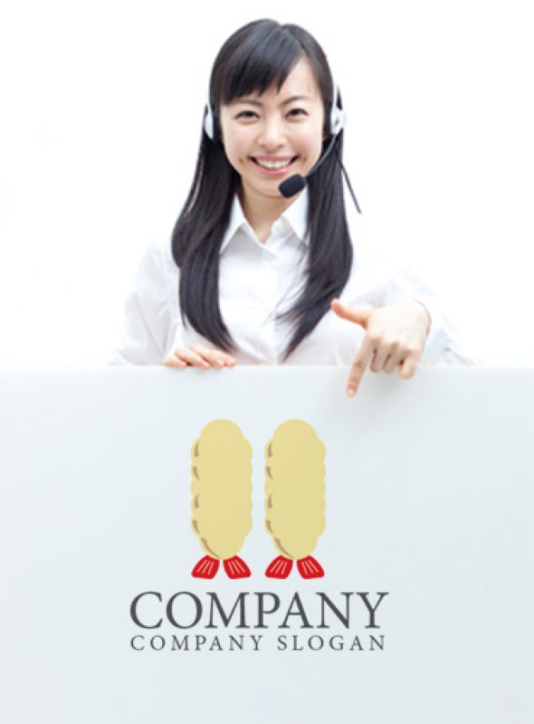 画像3: えび・天ぷら・ロゴ・マークデザイン085 (3)