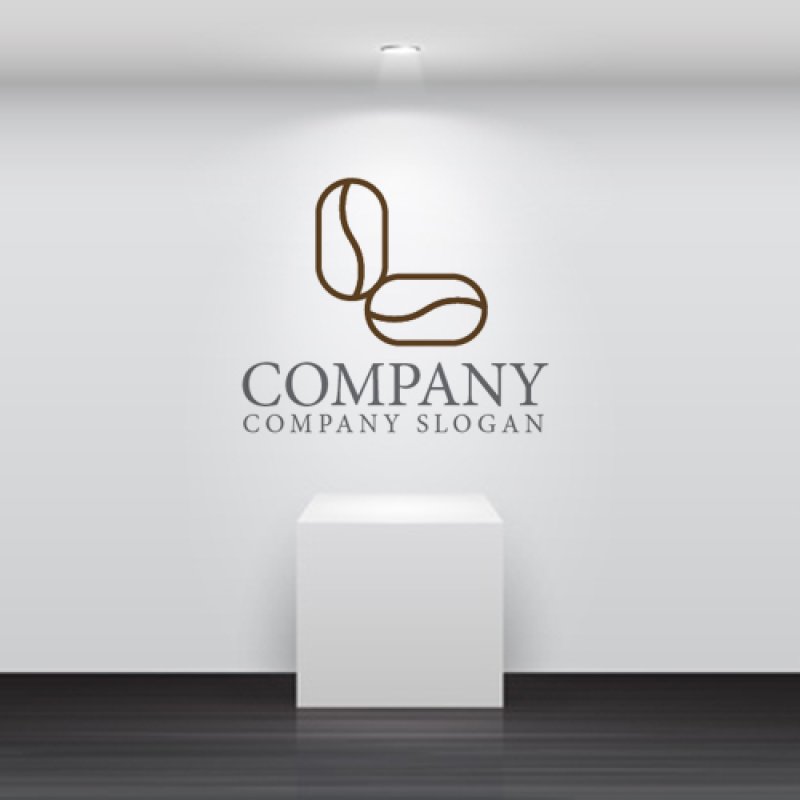 画像4: コーヒー・L・アルファベット・ロゴ・マークデザイン124 (4)