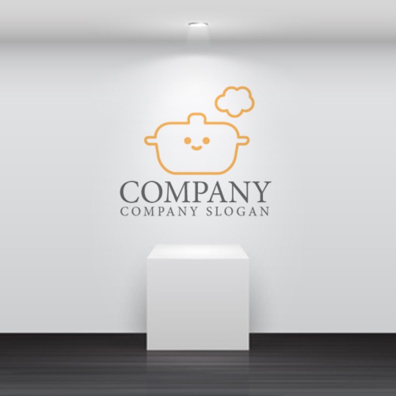 画像5: 鍋・顔・湯気・ロゴ・マークデザイン132 (5)