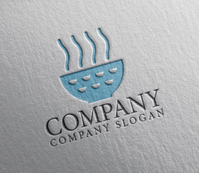 画像2: 茶碗・湯気・ロゴ・マークデザイン147 (2)