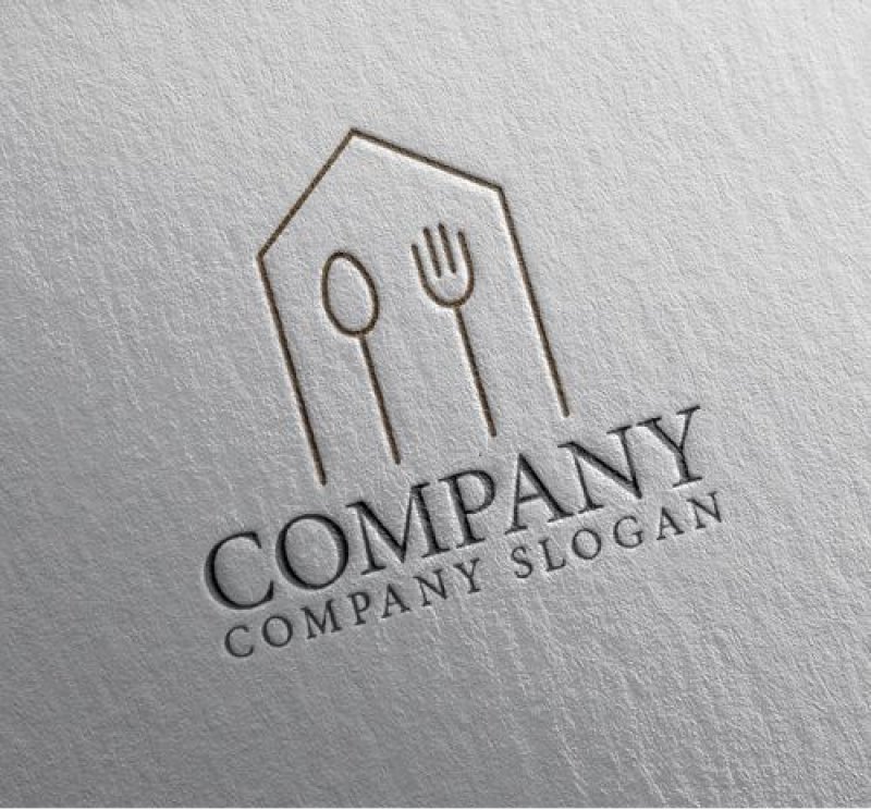 画像2: 家・フォーク・スプーン・ロゴ・マークデザイン151 (2)