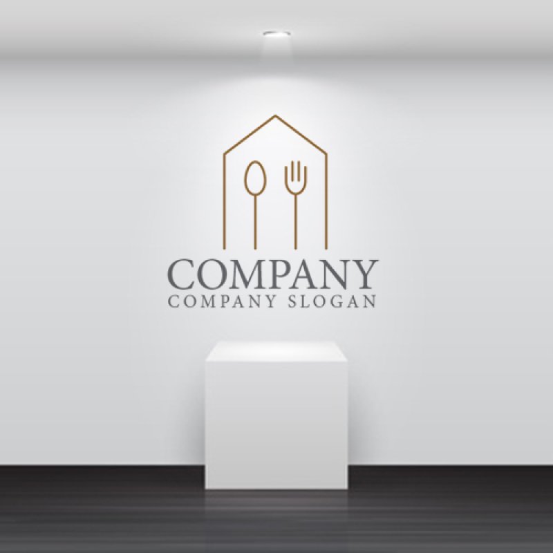 画像5: 家・フォーク・スプーン・ロゴ・マークデザイン151 (5)