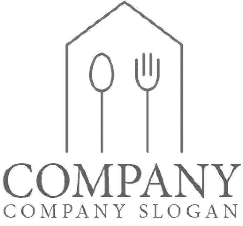 画像6: 家・フォーク・スプーン・ロゴ・マークデザイン151 (6)