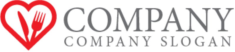 画像3: ナイフ・フォーク・ハート・ロゴ・マークデザイン152 (3)