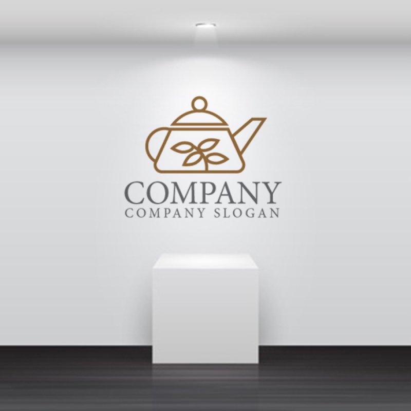 画像5: ティーポット・葉・ロゴ・マークデザイン153 (5)