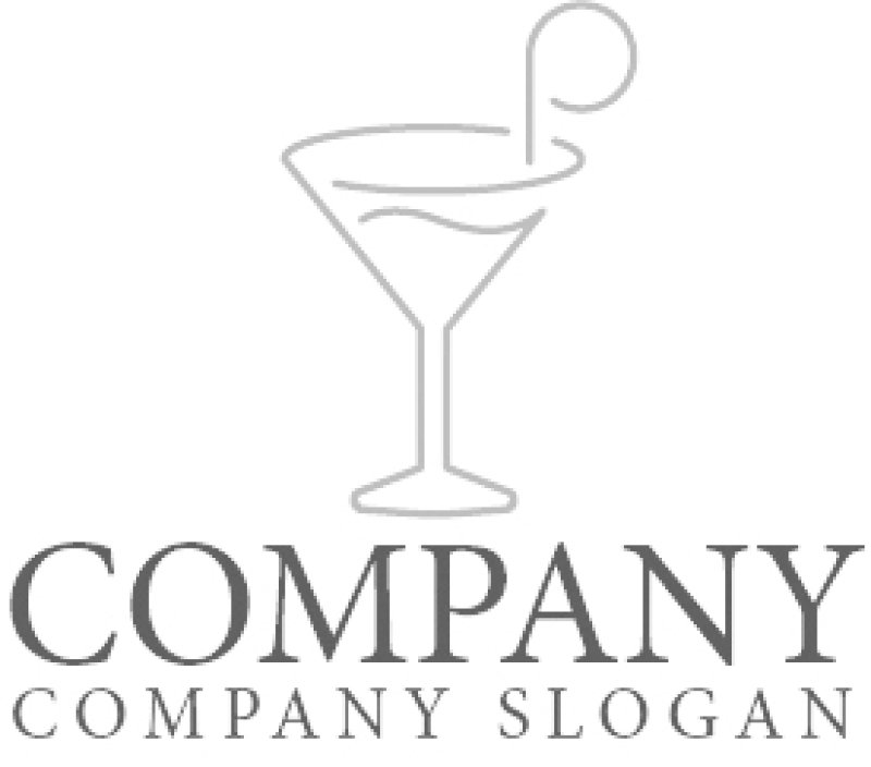 画像6: カクテル・P・アルファベット・グラス・ロゴ・マークデザイン158 (6)