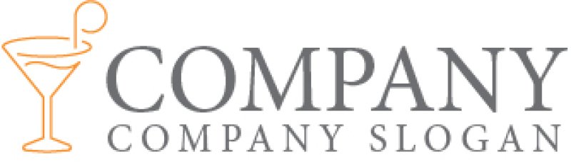 画像7: カクテル・P・アルファベット・グラス・ロゴ・マークデザイン158 (7)