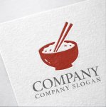 画像2: ごはん・箸・どんぶり・ロゴ・マークデザイン163 (2)