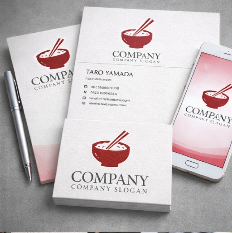 画像3: ごはん・箸・どんぶり・ロゴ・マークデザイン163 (3)