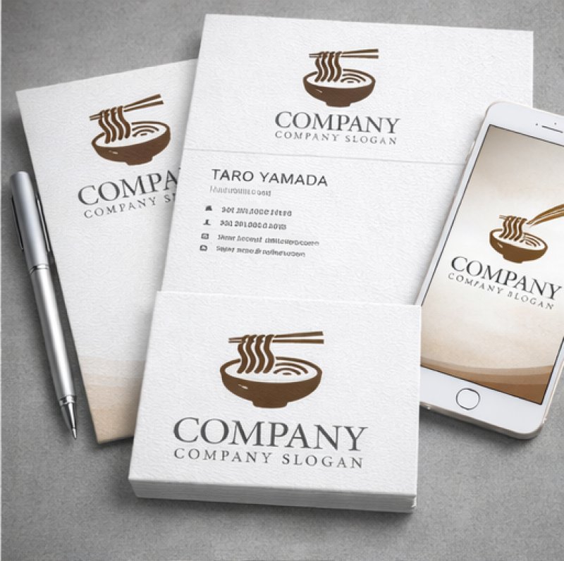 画像3: 麺・うどん・箸・ロゴ・マークデザイン164 (3)