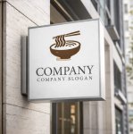 画像5: 麺・うどん・箸・ロゴ・マークデザイン164 (5)