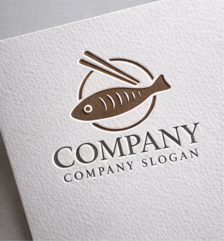 画像2: 魚・輪・箸・ロゴ・マークデザイン166 (2)