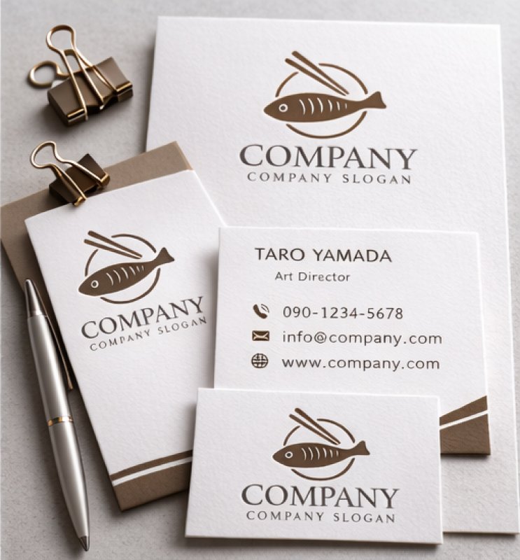 画像3: 魚・輪・箸・ロゴ・マークデザイン166 (3)