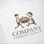 画像2: 人・野菜・かご・ロゴ・マークデザイン167 (2)