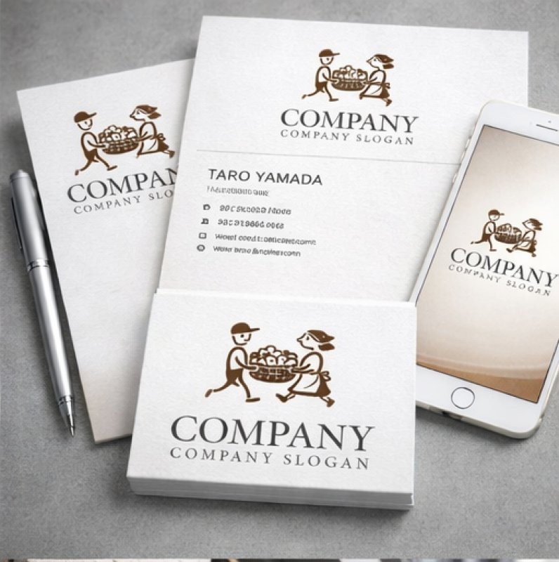 画像3: 人・野菜・かご・ロゴ・マークデザイン167 (3)