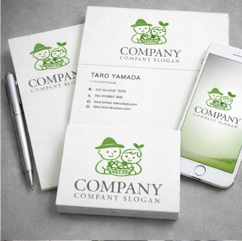 画像3: 人・子供・収穫・野菜・果物・ロゴ・マークデザイン168 (3)