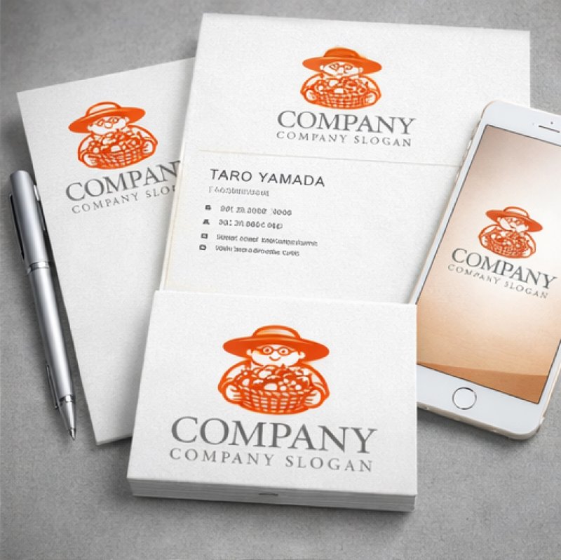 画像3: 農家・人・野菜・果物・バスケット・ロゴ・マークデザイン169 (3)