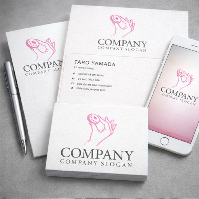 画像3: スイーツ・ドーナツ・手・ロゴ・マークデザイン170 (3)