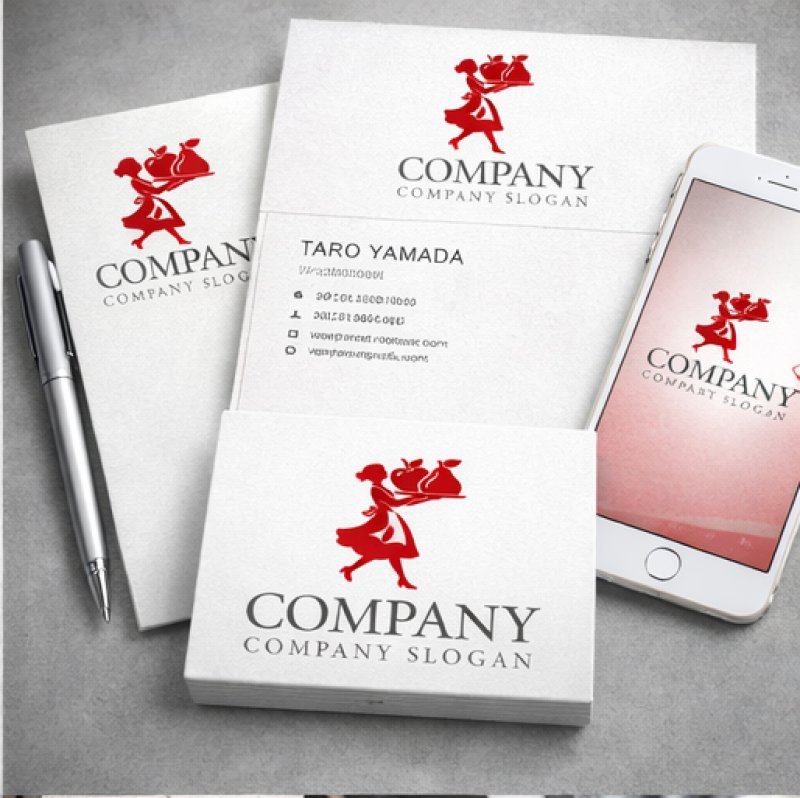 画像3: 女性・人・果物・お盆・ロゴ・マークデザイン171 (3)