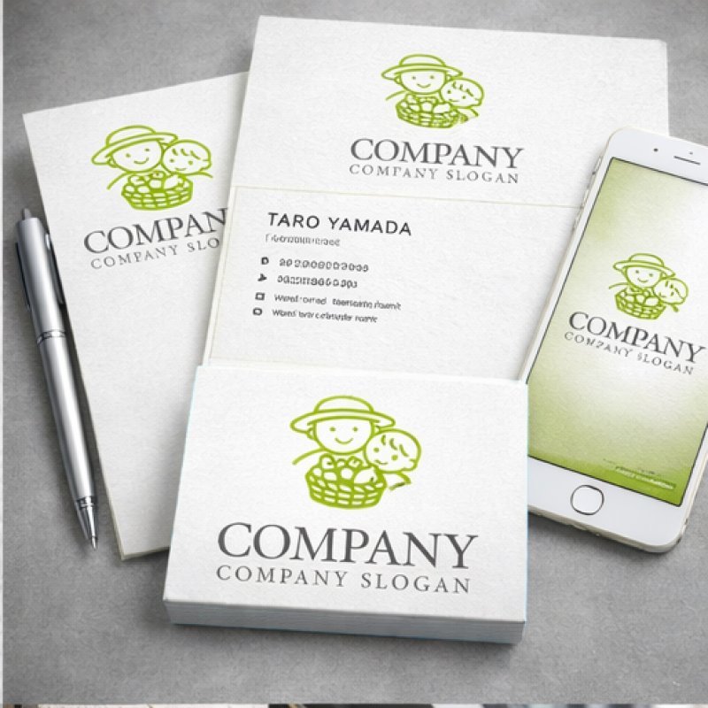 画像3: 人・親子・収穫・野菜・果物・ロゴ・マークデザイン172 (3)