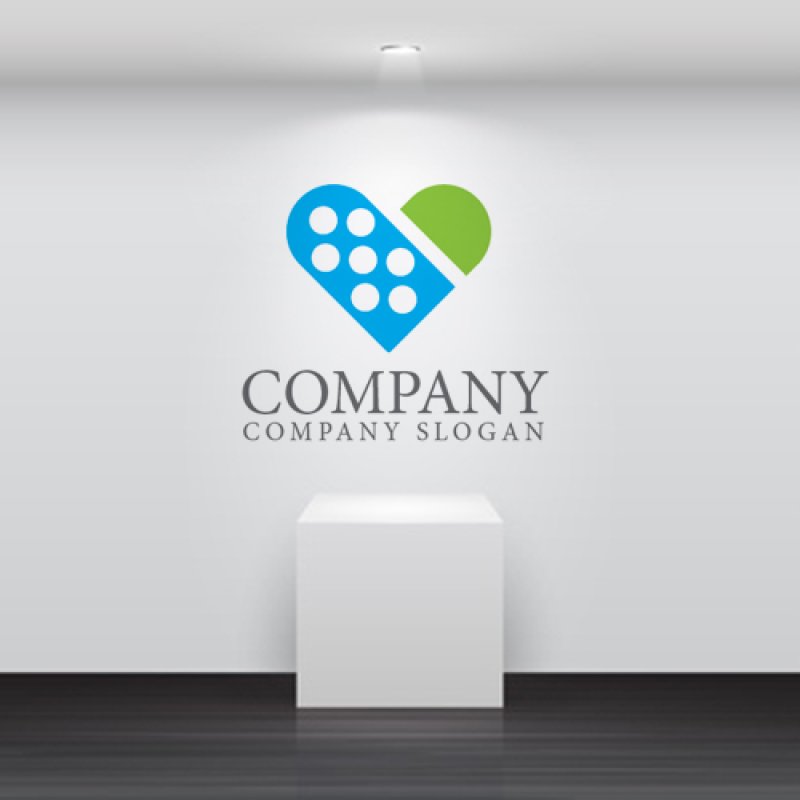 画像3: ハート・カプセル・薬・薬局・ロゴ・マークデザイン2780 (3)