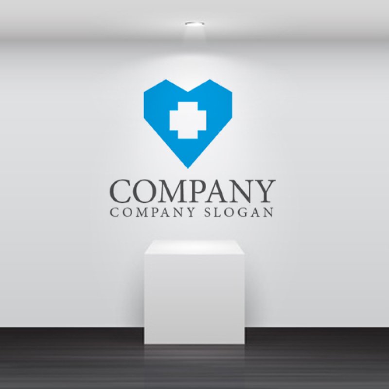 画像2: 十字・ハート・家・ロゴ・マークデザイン077 (2)