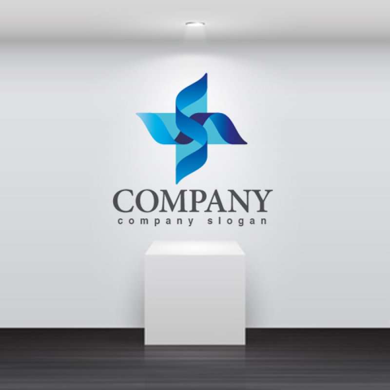 画像2: 風車・十字・グラデーション・ロゴ・マークデザイン103 (2)